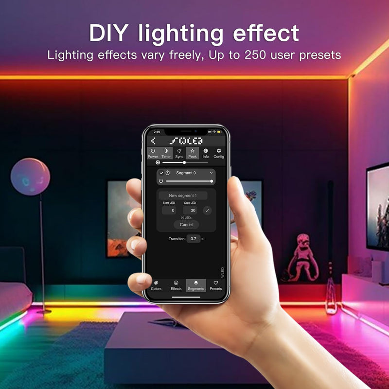 GLEDOPTO ESP32 WLED LED Controller with Mic Microphone DIY Lighting Music Dynamic Modes for WS2811 WS2812 SK6812 TM1814 WS2813 WS2815 Addressable FCOB LED Strip Lights