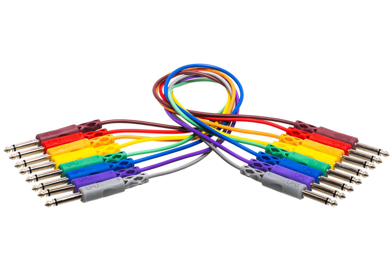 Hosa CPP-830 1/4" TS to Same Unbalanced Patch Cables, 1 Foot 1X1X1 inches