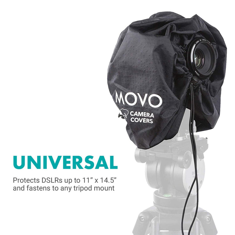 Movo CRC11 Camera Rain Coat Rain Cover for DSLR Cameras and Mirrorless Cameras and Lens (Junior Size: 11" x 14.5")