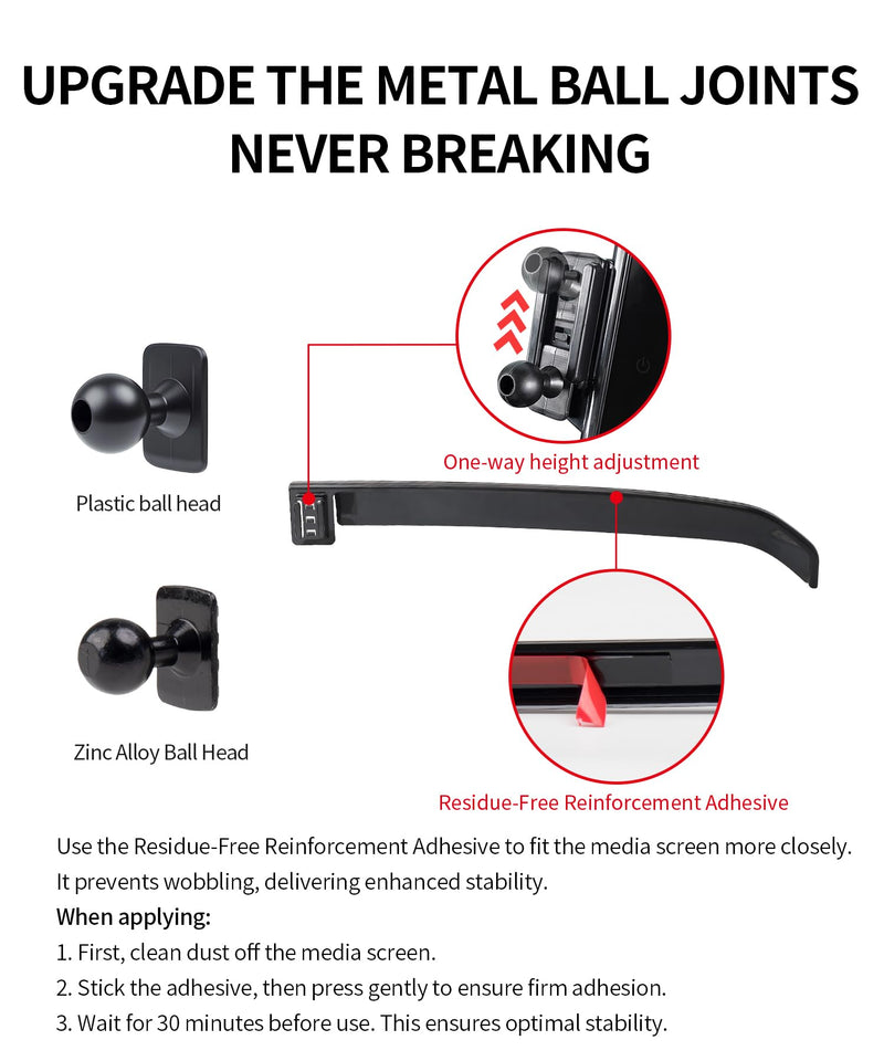 Car Phone Holder for Audi A5/A6/Q5/Q6/S5/SQ5 2026 14.5" Screen Accessories | Q5/Q6 e-tron 2025Magsafe Magnetic Cell Phone Mount Clip Compatible with iPhone,3D fit Stable Dashboard GPS Navigation Bracket