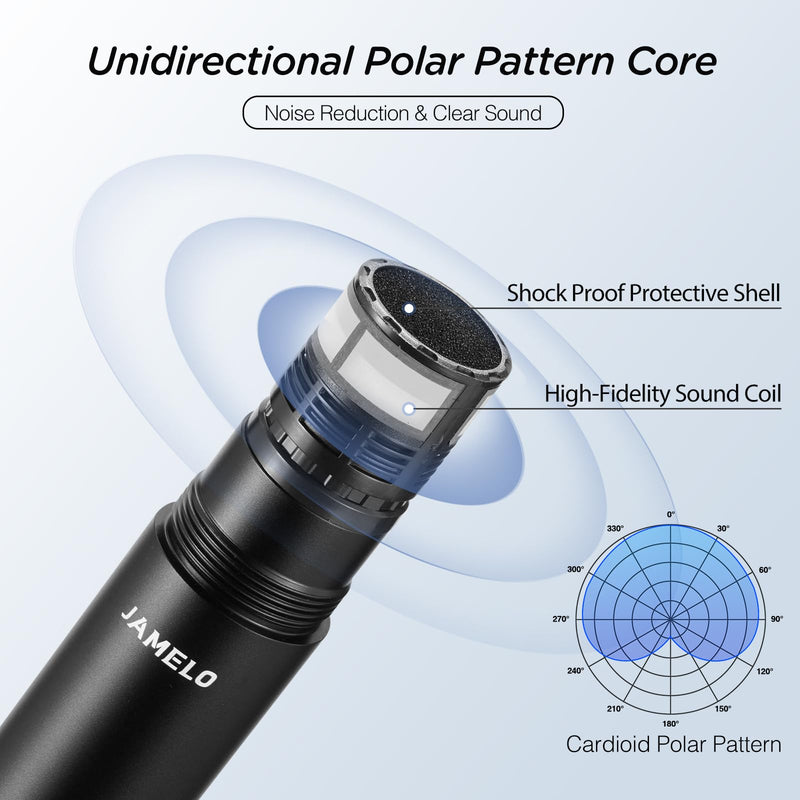 [AUSTRALIA] - Wireless Microphones, 2.4 GHz Metal Rechargeable Wireless Mics with Dual Professional UHF Handheld Karaoke Microphone System with Receiver, Dynamic Mic for Church, Singing, Speech, Wedding, Party 