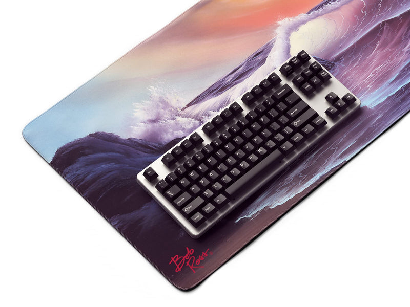 Bob Ross TV Series Scenic XXL Extended Gaming Mouse Pad for Computer, Office, Keyboard and Laptop, Large Desk Mat, Large Mouse Pad 35.4"x 15.7" x 0.12" - Stormy Seas - S17 E04