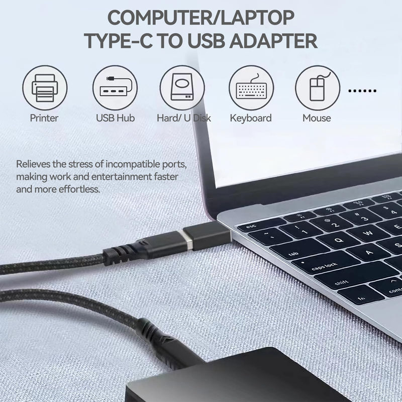 [AUSTRALIA] - Welldiea USB C to USB Adapter 4 Pack, Type C Male to USB 3.0 Female OTG Converter,Thunderbolt 4/3 to USB Adapter for iPhone 15 Pro Max Plus,MacBook Pro Air,Samsung Galaxy,iPad (Black) Black 