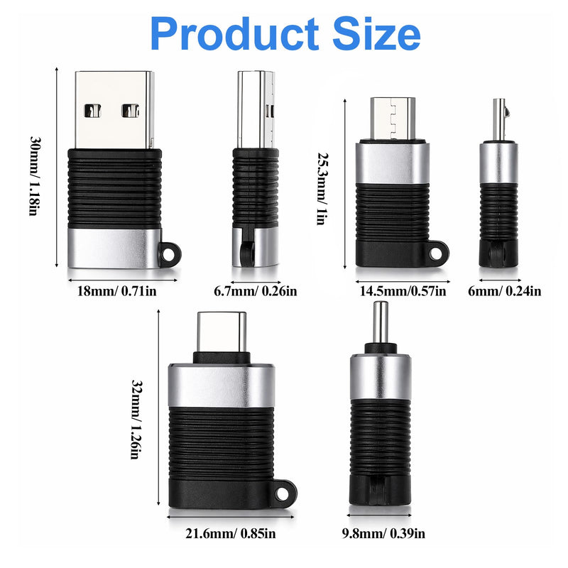 6 PCS USB-C to Micro USB Adapter, USB C Adapter | Type C Female to Micro USB Male Convert Connector, Micro USB Male to USB C Female Adapter Support Charge Data