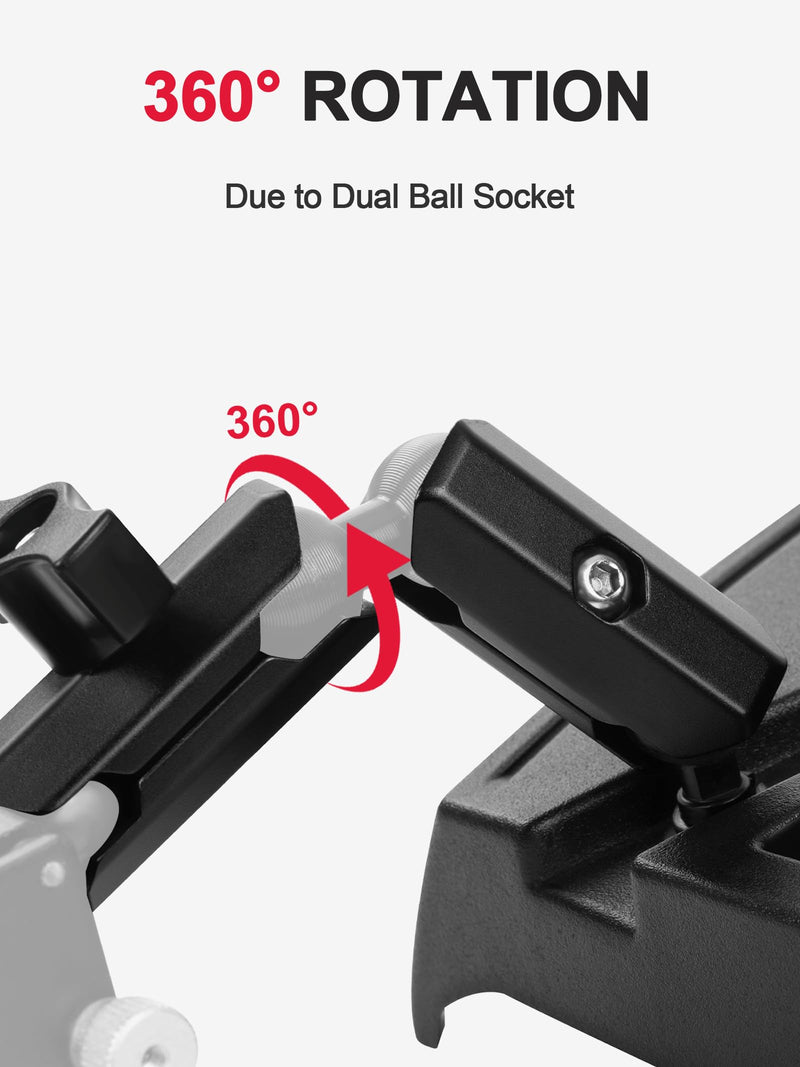 Nilkatss Double Socket Arm and Magnetic Dash Mount with 20mm（0.787 inches） Ball Components System