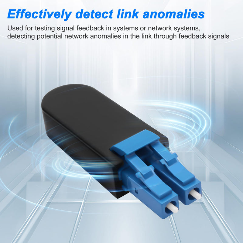 XMSJSIY LC/UPC Fibre Optic Tester Loopback Connector Duplex Singlemode LC 9/125 Tester Connector Standard LWL Circuitors Signal Test LC Adapter for Test Application - 2 Pieces