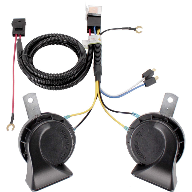 FARBIN Horn for Chevrolet Series,12V Car Horn Loud Dual-Tone Electric Snail Horn Kit with Relay Harness and 2Pcs Horn Adapter Harness