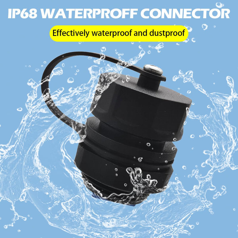 [AUSTRALIA] - Fibre Optic Coupler SC-UPC, CTRICALVER Waterproof SC Connector, 1 x IP68 Fibre Optic Cable Connector for Panel Mounting + Dustproof Cover Commonly Used for Router Switches Blue Interface 