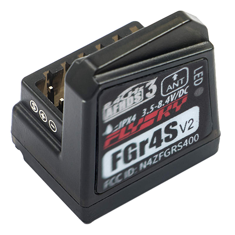 FGR4S V2 Receiver 2pcs AFHDS 3 Built-in Single-Antenna Bidirectional PWM/PPM/IBUS Output Receiver for NB4 PL18 Remote Control Transmitter