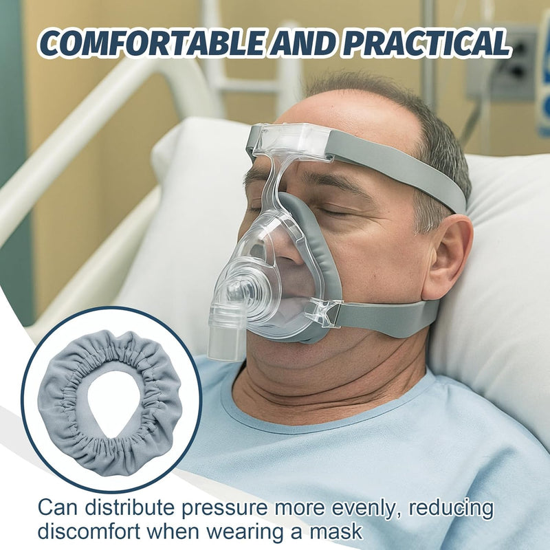 [AUSTRALIA] - 4PCS CPAP Mask Liners, Soft Mask Cushion Covers Washable for Airfit F20, Sleep Apnea Mask Liner, Universal CPAP Accessories Reusable Face Cushion Pads Fit for Most Full Face Masks, Reduce Noisy (Grey) 