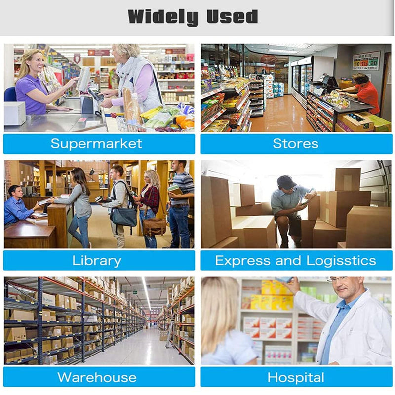 [AUSTRALIA] - 1D CCD 2.4G Wireless Bar Code Scanner Versatile 2 in 1 (Wireless+USB Wired), UNIDEEPLY Automatic Barcode Reader Scanner 196 Feet Indoor Transmission Distance, Scanning Gun for PC Computers, Black 