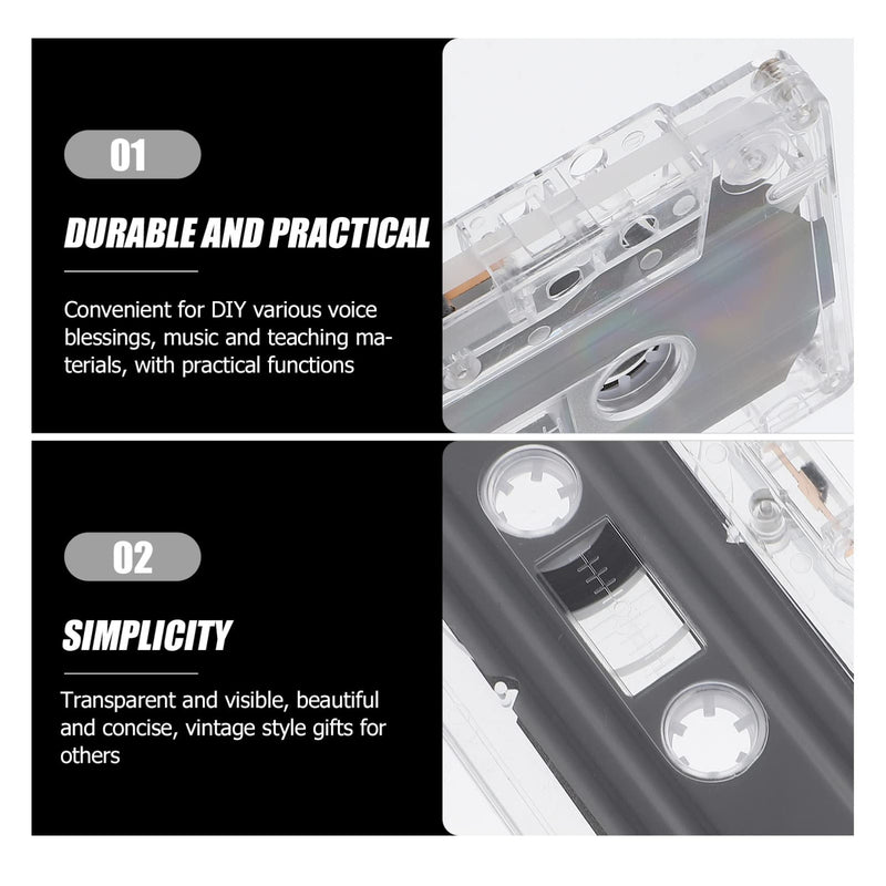 ARTIBETTER 2pcs Audio Cassette Tapes Dictating Blank Microcassette Tapes 30 Min Recording Time Per Tape Replacement Cassette Tapes