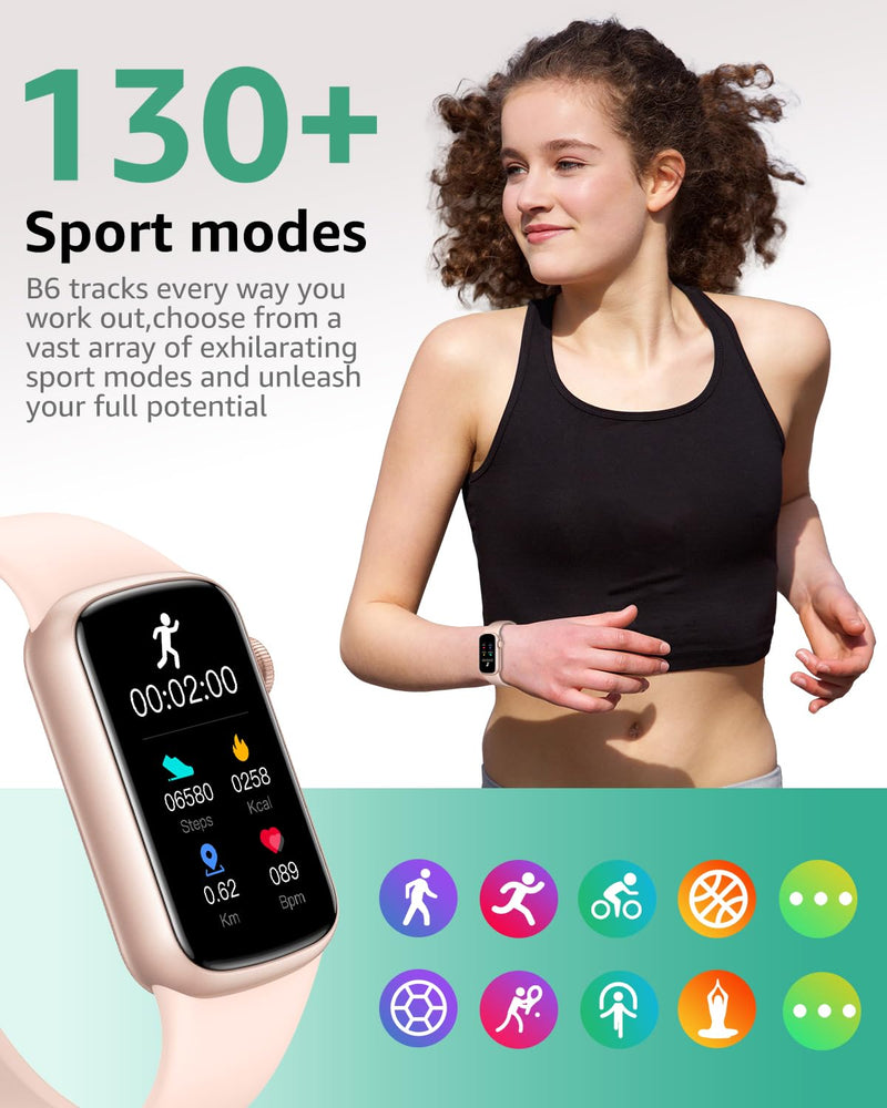 Fitness Tracker with Step Counter/Calories, Activity Health Tracker with Blood Pressure Heart Rate Monitor, Sleep Tracker, 137+ Sport Modes, Pedometer SmartWatch, Gift for Women Men Pink