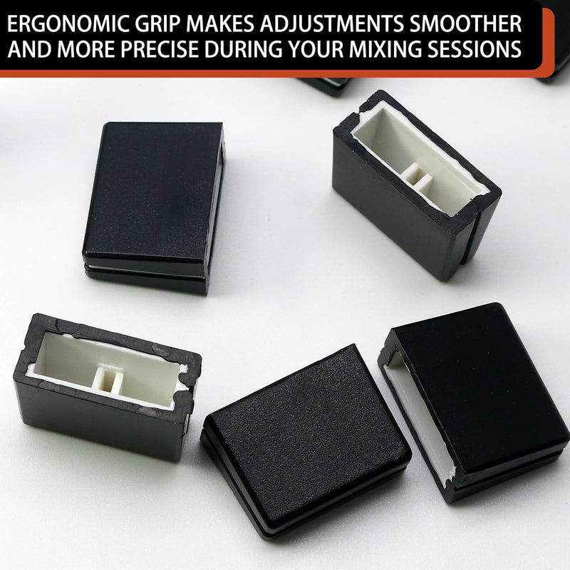 10pcs Fader Caps, Mixer Slider Fader Knobs Black Fader Cap for Pioneer DJM350, 400, 500, 700, 750, 800, 850, 900NEXUS, 900SRT, 900NXS2, 2000, 2000nexus, Easy Installation, Black