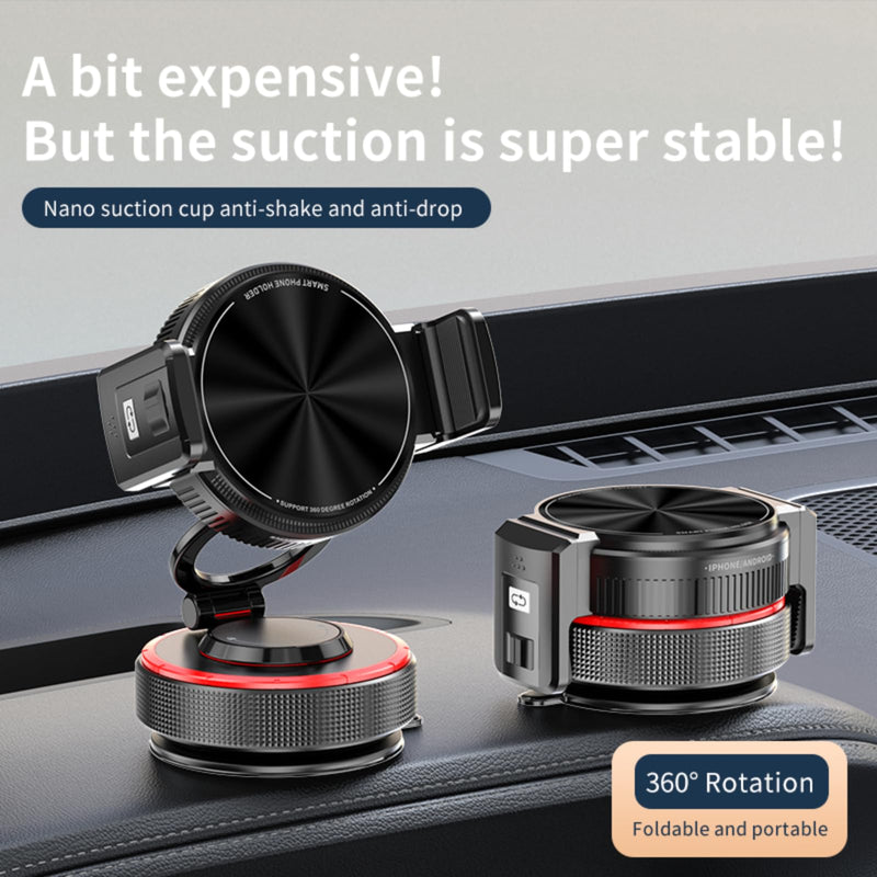 2026 Upgraded Vacuum Magnetic Mobile Phone Holder Cars for Magsafe Car Mount, Elastic Double Clamp and Magnetic Dual Mode, Mobile Phone Holder for iPhone17 Pro Max 16 15 14 13 12 & Samsun