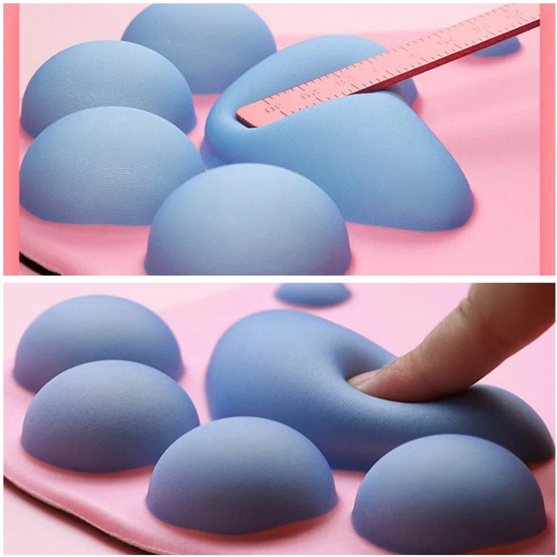 Soft Silicone Cat Paw Mouse Pad with Wrist Rest Support Funny Cartoon Wrist Cushion Comfort Protected Computer Mouse Mat Desk Decor for Easy Typing & Pain Relief (10.7x7.9x0.9'') (Pink) Pink