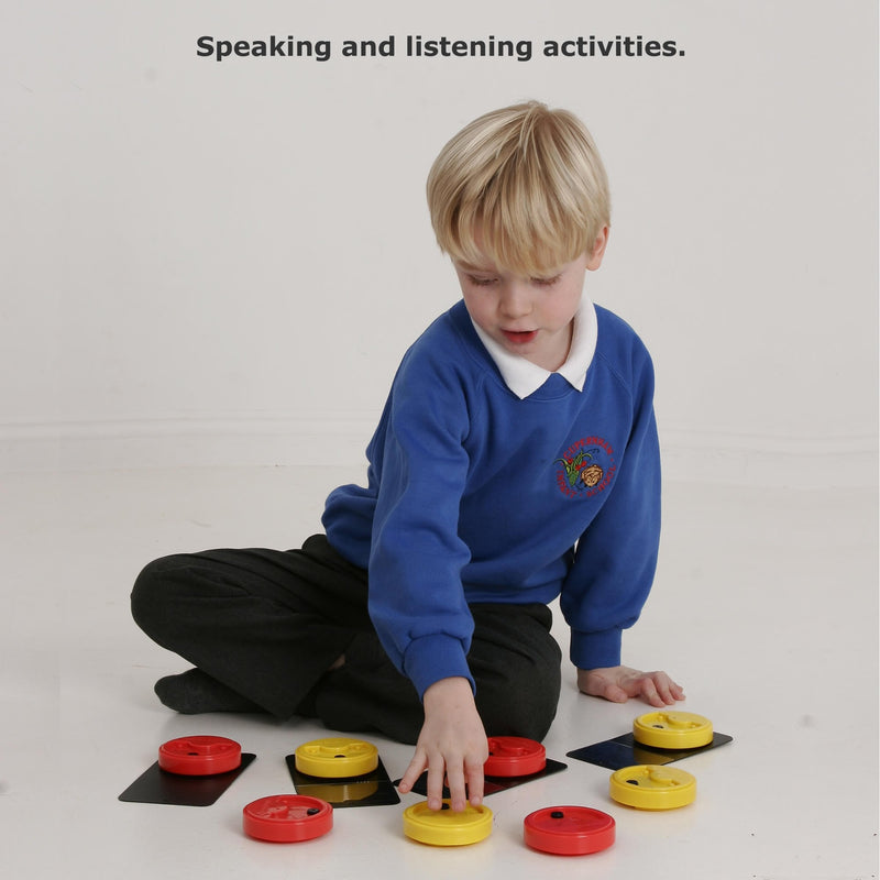 [AUSTRALIA] - Talking Products, Talking Tins Voice Recordable Sound Buttons, 20 Seconds Recording, Yellow, Pack of 3. Ideal Dementia Aid for Independent Living and Educational Activities pkg of 3 