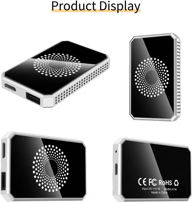 3-in-1 Wireless CarPlay & Android Auto Adapter Magic Video Box Stream for Netflix YouTube TikTok with USB Drive Plug Play for Wired CarPlay Android Auto Cars
