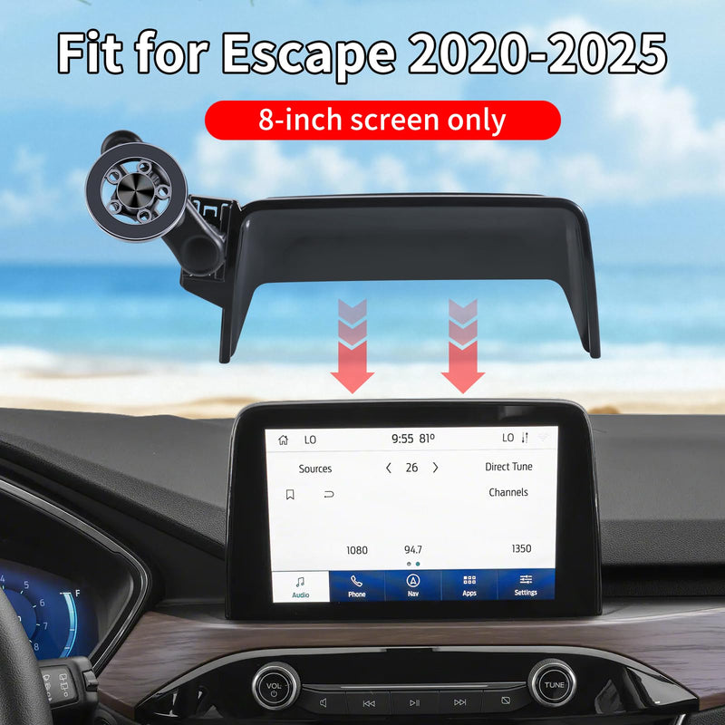 Car Phone Holder for Ford Escape 2020-2025 Accessories 8-inch Screen，Car Mount，[Strongest Magnets] 360° Rotation [Adjustable Extended Arm]，Compatible with All Cell Phones