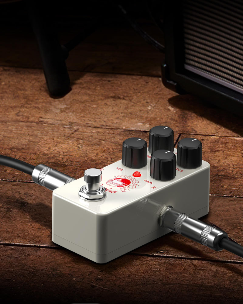[AUSTRALIA] - Distortion Guitar Pedal, Mini Analog Distortion Pedal, Two-Brand EQ, Mid and Treble, True Bypass DC 9V for Electric Guitar 