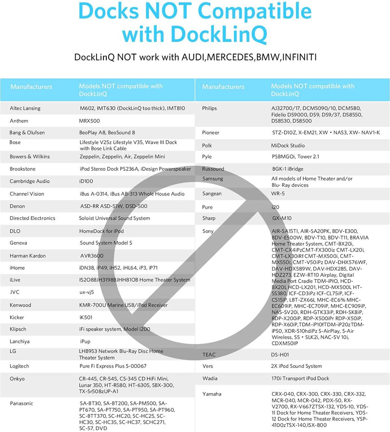 [AUSTRALIA] - DockLinQ 30 pin Bluetooth 5.0 Adapter Receiver for Bose Sounddock and Other 30pin iPod iPhone Music Docking Station 