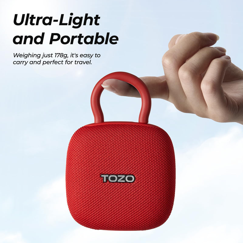 TOZO S8 AMOLED Smart Watch for Women, 1.32" HD Color Screen, PE1 Portable Bluetooth Speakers with Adjustable Carabiner, Mini Bluetooth Wireless Shower Speaker with IPX8 Waterproof