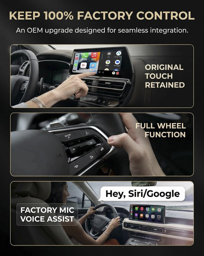 Wireless CarPlay Adapter,Car Play Wireless Adapter, 2-in-1 CarPlay Car Adapter Dongle, Convert Factory Wired Apple CarPlay to Wireless, Ultra-Mini Plug & Play, Includes USB C & USB-A