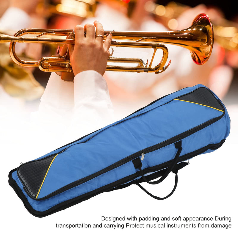 Trombone Gig Bag, Trombone Bag Oxford Cloth Water-resistant Tenor Trombones Gig Case Bags Musical Instrument Accessories(Blue) Blue