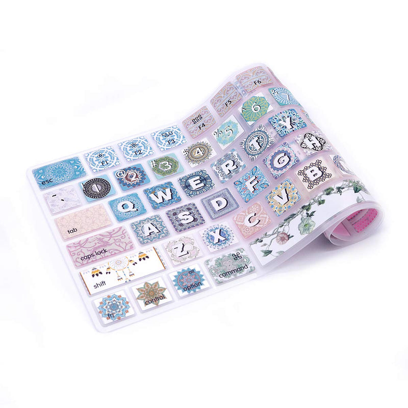 WYGCH Keyboard Cover Skin for iMac Magic Wireless Keyboard MLA22LL/ A (Model: A1644), Silicone Skin Protector with Pattern & Big Letter Design, US Layout, Bohemian B-Bohemian