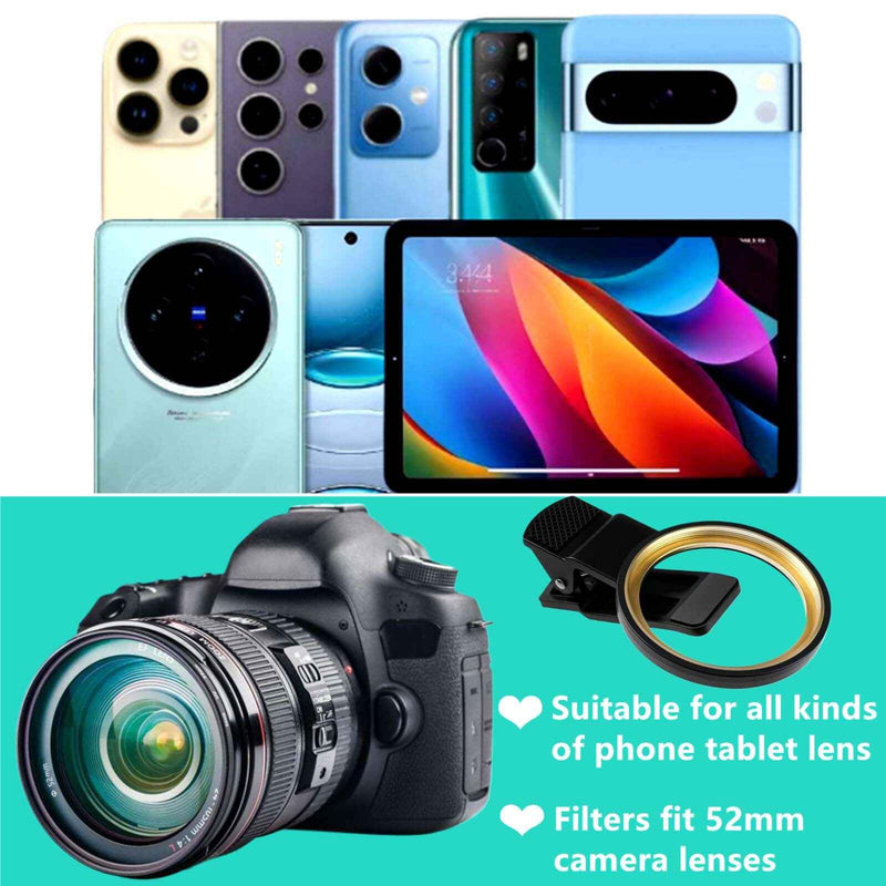 [AUSTRALIA] - Phone 52MM Variable ND2-ND400 Filter for iPhone,Samsung and Other Smart Phones,Clip-on Adapter, HD Double-Sided Multi-Coated SLR Lens Grade Optical Glass, Mobile Phone Lens Accessories 