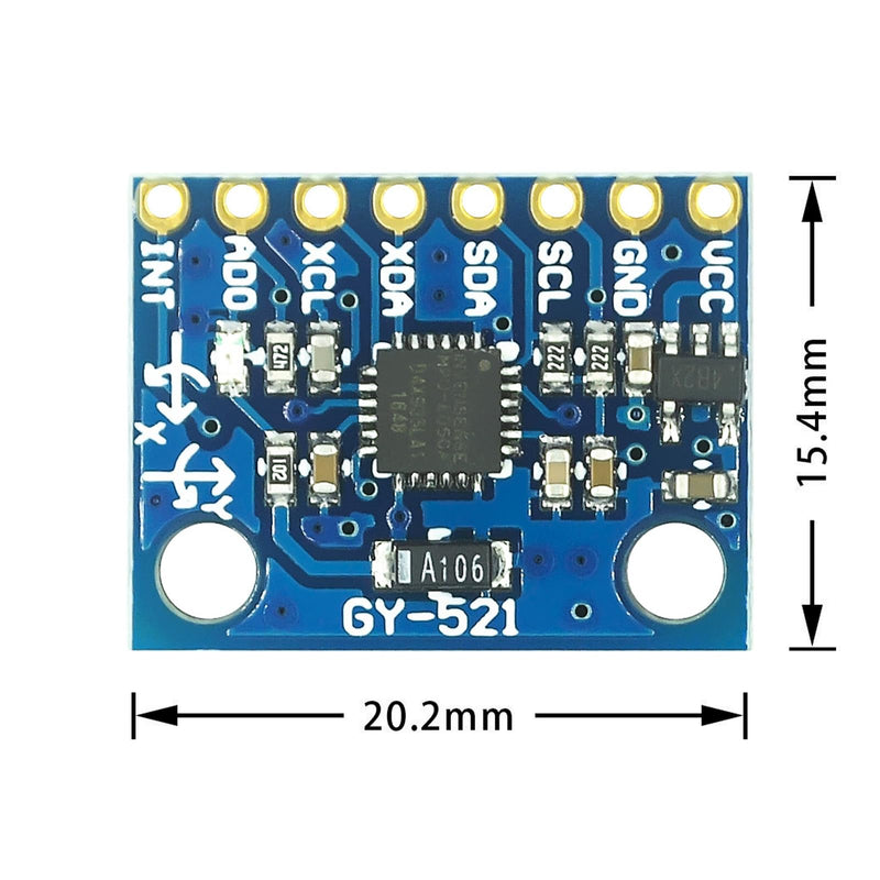 ARCELI 3 x GY-521 MPU-6050 Module, 3-Axis Gyroscope and Accelerometer Compatible with Arduino and Raspberry Pi for Motion Sensing Games, Pedestrian Navigators and Posture Linkages