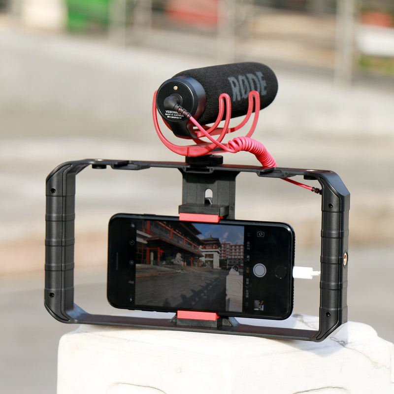 Ulanzi U Rig Pro Video Rig for iPhone, Phone Stabilizer Rig w Triple Cold Shoe Mount,Phone Tripod Mount for iPhone 12 11 Pro Max XS Max X 8 Plus OnePlus 7 Pro Samsung Google Pixel Vlogging Filmmaking