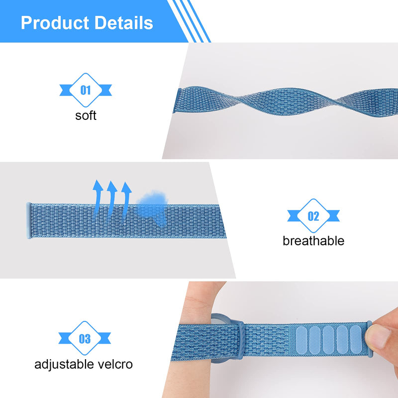 Kids Wristband Compatible with Apple AirTag, Protective Case for Air Tag GPS Tracker Holder with Nylon Bracelet, Adjustable Anti Lost Watch Band for Toddler Child Elder (Rainbow A & Blue) Rainbow A & Blue