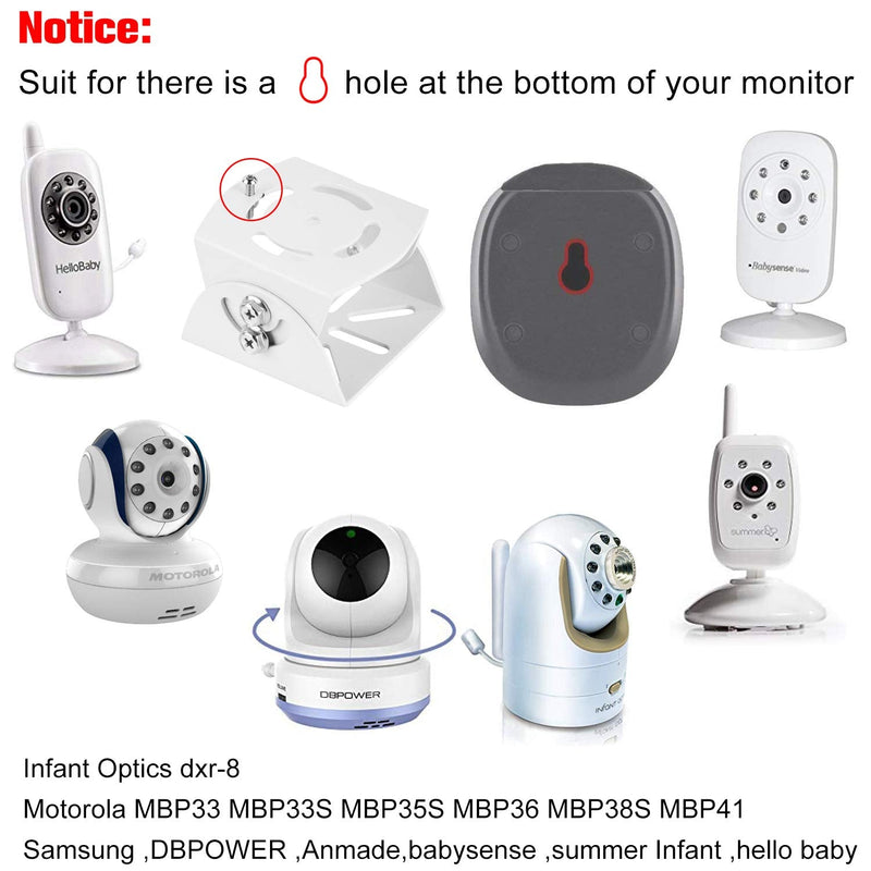 Adjustable Angle Mount for Infant Optics DXR-8, Motorola, Samsung, Babysense and Most Universal Monitors Camera, Aluminum Alloy Material
