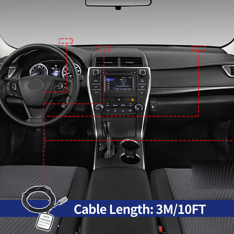 Anina Car Active GPS Antenna for Kenwood DDX/DNX/KNA/DDX Alpine JVC Navigation Radio Compatible with Toyota Honda Nissan