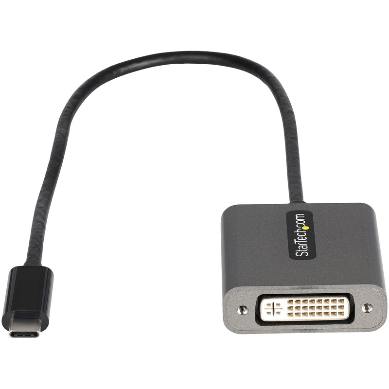 StarTech.com USB C to DVI Adapter - 1920x1200 USB Type C to DVI-D Display/Monitor Video Converter, USB-C Dongle, Thunderbolt 3 Compatible, 12" Attached Cable - Upgraded Version of CDP2DVI (CDP2DVIEC)