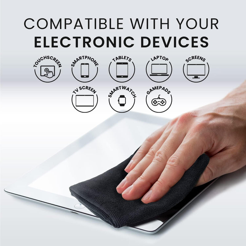 EVEO Electronic Wipes Screen Cleaner-TV Screen Cleaner Wipes, Computer Screen Cleaner, Laptop Screen Cleaner, ipad & Monitor Cleaner, TV Cleaner Screen Cleaning Wipes - [90 Wipes + Microfiber Cloth ] 3 pack (90 wipes)