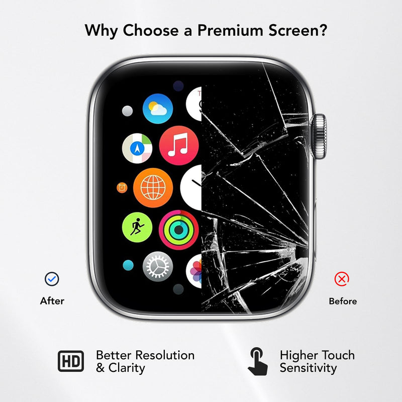 Mail-in Repair Service with Original OEM Pull Screen for Apple Watch Series 3 (38MM) Display Digitizer LCD Screen Replacement Touch Assembly A1858 A1860 A1889 A1890 + Install Service Series 3 (38MM)