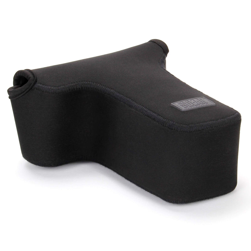 USA Gear Zoom Camera Sleeve (Black) TrueSHOT Neck Strap (Black) – Bundle