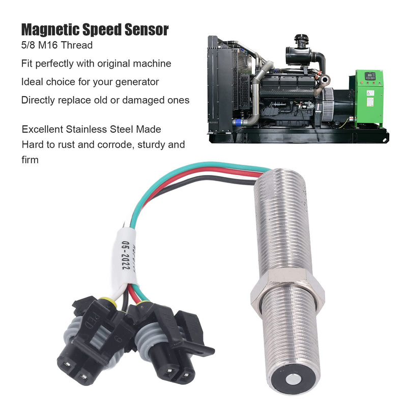 Ouitble Inductive Proximity Sensor, 5/8 M16 Magnetic Pickup UNaF Stainless Steel MSP6732 Generator MPU Speed Sensor Distance Detection Module for Robot Obstacle Avoidance/1291