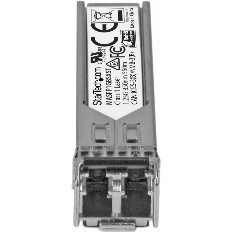 StarTech Cisco Meraki MA-SFP-1GB-SX Compatible SFP Module (MASFP1GBSXST) | 1000BASE-SX, 1GbE Multimode Fiber Optic Transceiver, LC 550m, 850nm, DDM Cisco Meraki MS225, MX400 550m (1804ft) 1000 Mbps (1 Gbps) Multi Mode Fiber