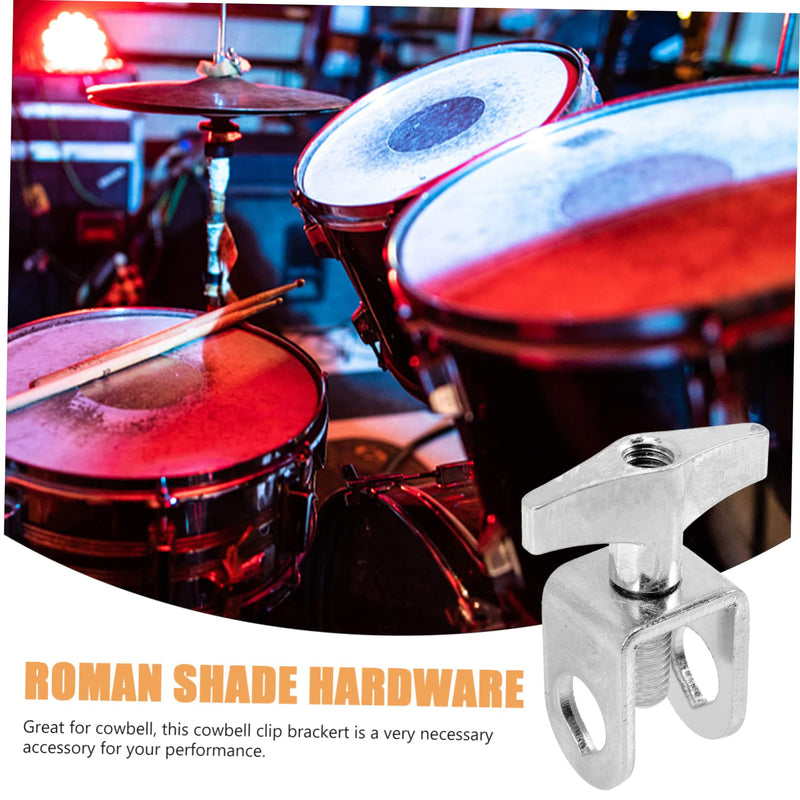 Cowbell Clip Hardware Brackets Metal Bracket Moon Gels for Drums Drum Set Cowbell Clip Cowbell Mounting Clamp Cowbell Accessories Drum Music Instrument Part Metal Cowbell Clip