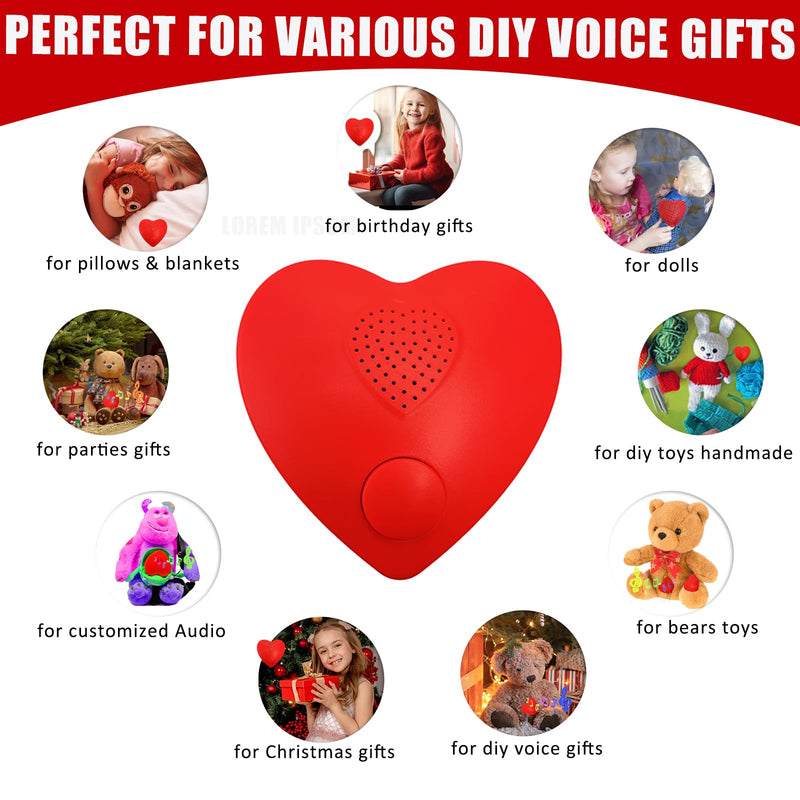 16min Voice Recorder, USB Downloadable Sound Recorder Chips Module for Stuffed Animals, Mother's Day Valentine's Day Christmas Plush Toy,Manual DIY Creative Sound Presents for Boys, Girls-2P XIN7004-Only Download-2P