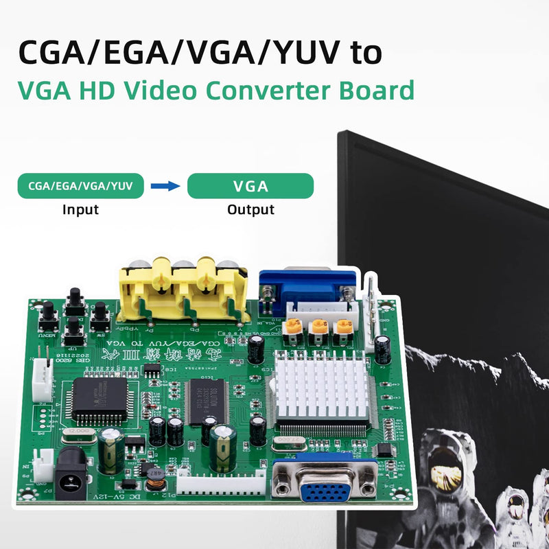 [AUSTRALIA] - Mcbazel Arcade Game RGB/CGA/EGA to VGA HD Game Video Output Converter Board for Arcade Monitor to CRT LCD PDP Projector 