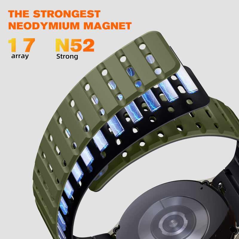 Bandletic Magnetic Bands Compatible with Galaxy Watch 20mm No Gap