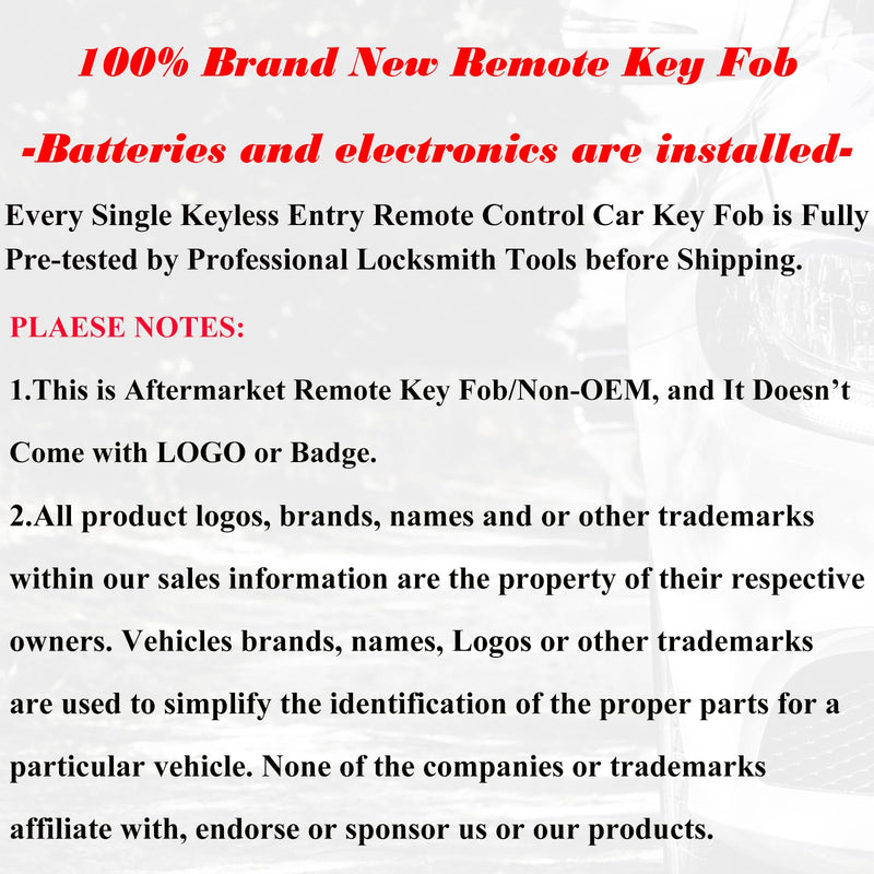 SUPALAND Key Fob Replacement Fits for Ford F-Series F-150 F-250 F-350 F-450 2015 2016 2017 Smart Proximity Keyless Entry Remote Control M3N-A2C31243300 164-R8117