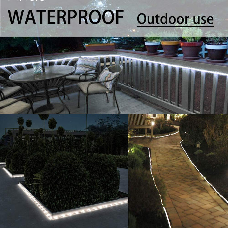75ft Rope Lights Outside Cool White 280 LEDs with Remote Control, Waterproof Outdoor LED Tube Light with Timer, Rope Lighting for Christmas, Deck, Patio, Bedroom Indoor (Not Connectable)