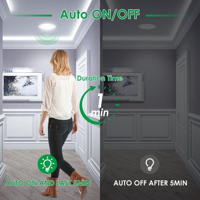 ALUSSO LED Recessed Spotlight, 230 V with PIR Motion Sensor, Flush-Mounted LED Spotlights, 12 W, IP44, Warm White, Neutral White, Cool White, Recessed Lights, Ceiling Spotlights, Pack of 2 12 W White - Diameter 113 Mm, Hole Size 90-100 Mm 2 Pack