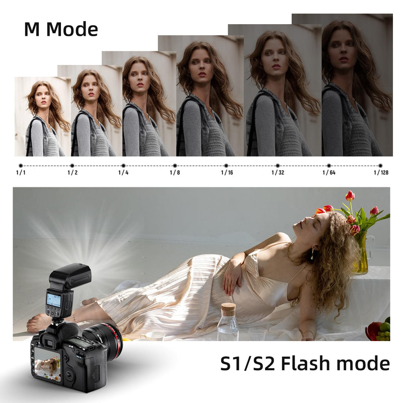 PHOTOOLEX LCD Camera Flash Speedlite for Canon Nikon Sony Panasonic Olympus Fujifilm Pentax Sigma Minolta Leica and Other SLR Digital Cameras and Digital Cameras with Single Contact Hot Shoe FK310