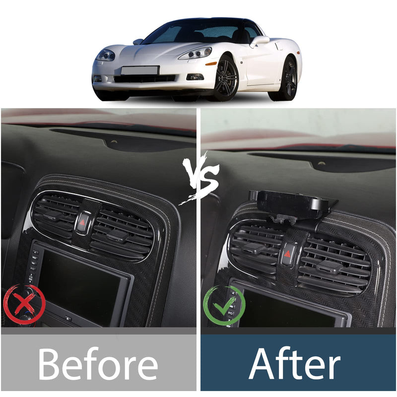 Lcojicep Car Phone Holder Compatible with Corvette C6 2005-2013 Central Control AC Air Outlet Mobile Phone Mount Accessories，Can Rotate 360 Degrees，for All Mobile Phones (Style C) Style C